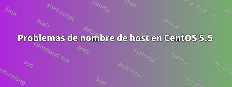 Problemas de nombre de host en CentOS 5.5