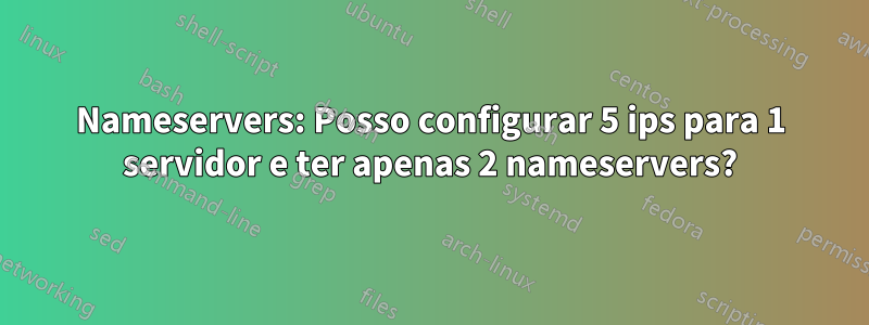 Nameservers: Posso configurar 5 ips para 1 servidor e ter apenas 2 nameservers?