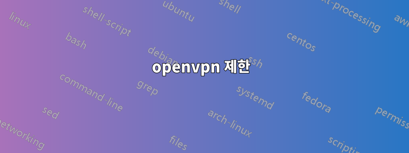 openvpn 제한 