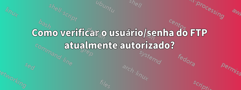 Como verificar o usuário/senha do FTP atualmente autorizado?