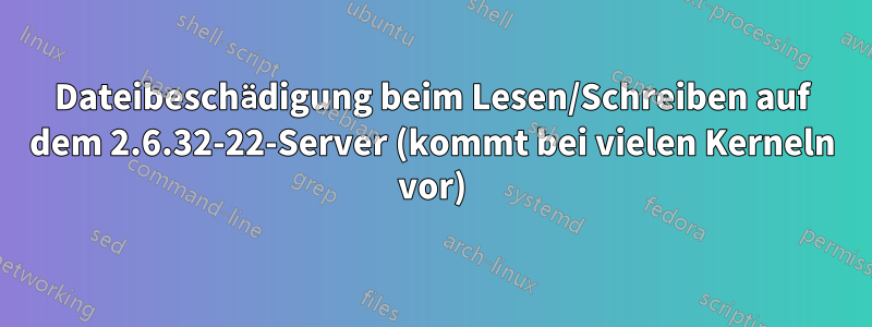 Dateibeschädigung beim Lesen/Schreiben auf dem 2.6.32-22-Server (kommt bei vielen Kerneln vor)