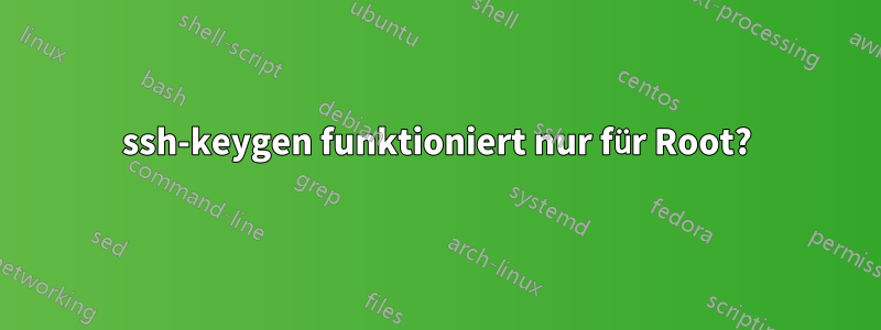 ssh-keygen funktioniert nur für Root?