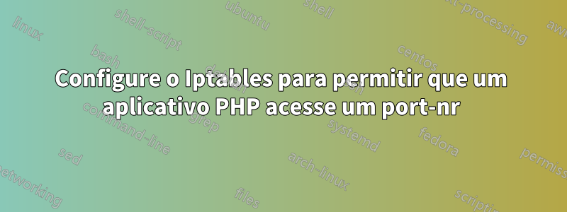 Configure o Iptables para permitir que um aplicativo PHP acesse um port-nr