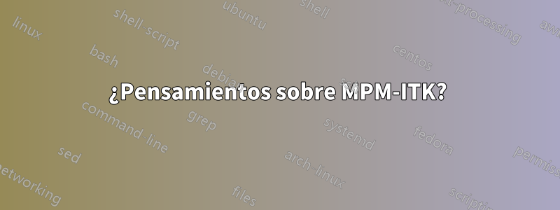 ¿Pensamientos sobre MPM-ITK?