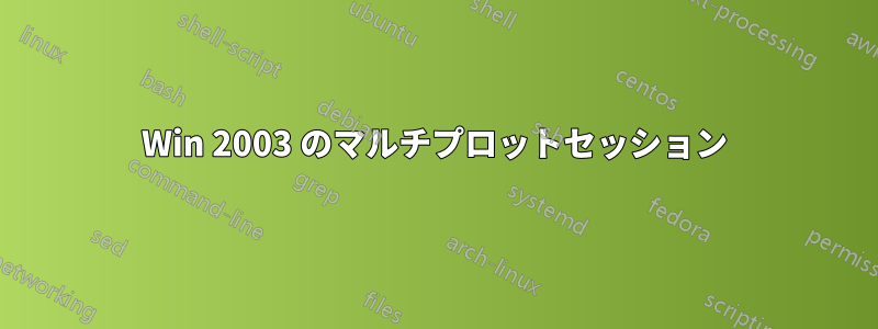 Win 2003 のマルチプロットセッション