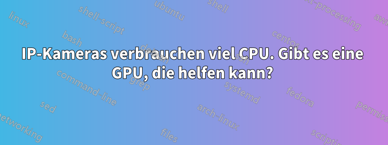 IP-Kameras verbrauchen viel CPU. Gibt es eine GPU, die helfen kann?