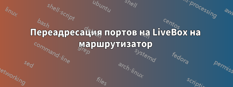 Переадресация портов на LiveBox на маршрутизатор