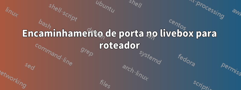 Encaminhamento de porta no livebox para roteador