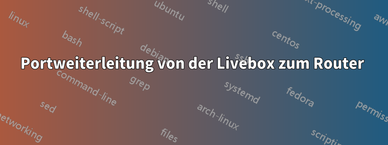 Portweiterleitung von der Livebox zum Router