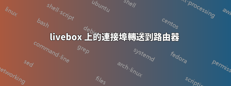 livebox 上的連接埠轉送到路由器