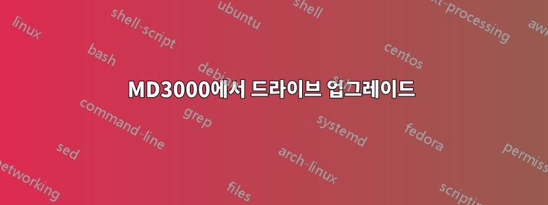 MD3000에서 드라이브 업그레이드