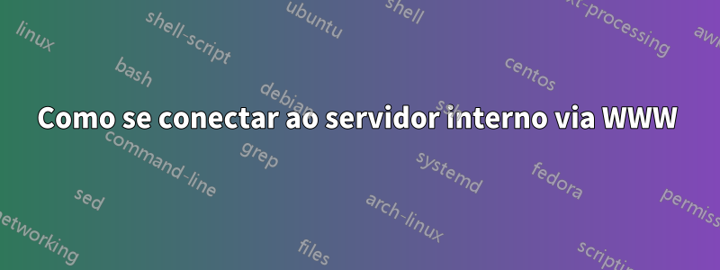 Como se conectar ao servidor interno via WWW