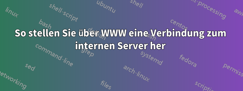 So stellen Sie über WWW eine Verbindung zum internen Server her