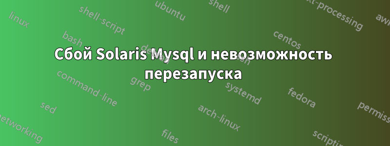 Сбой Solaris Mysql и невозможность перезапуска