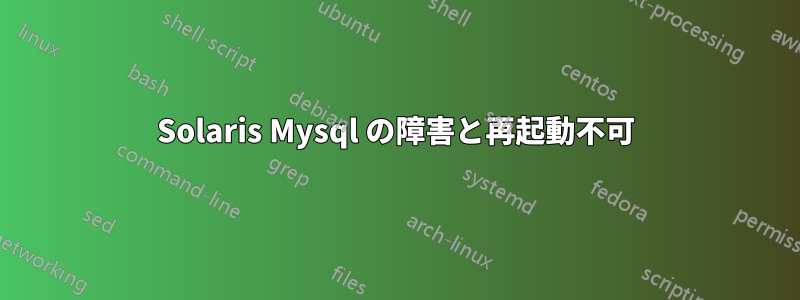 Solaris Mysql の障害と再起動不可