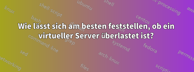 Wie lässt sich am besten feststellen, ob ein virtueller Server überlastet ist?