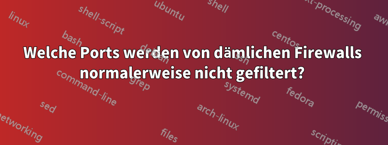 Welche Ports werden von dämlichen Firewalls normalerweise nicht gefiltert?