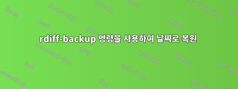 rdiff-backup 명령을 사용하여 날짜로 복원