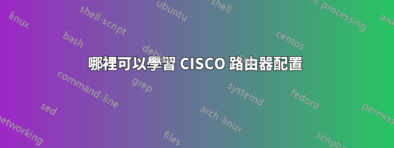 哪裡可以學習 CISCO 路由器配置