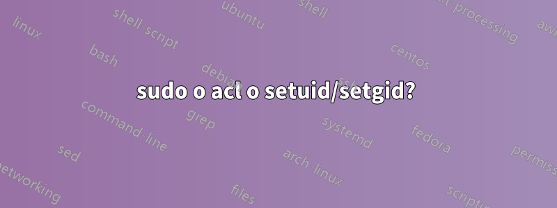 sudo o acl o setuid/setgid?