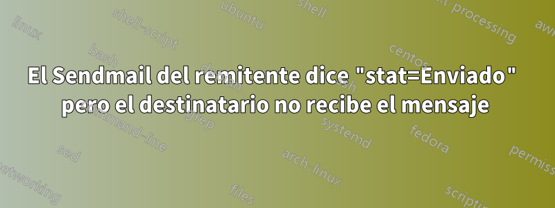 El Sendmail del remitente dice "stat=Enviado" pero el destinatario no recibe el mensaje