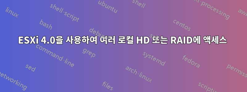 ESXi 4.0을 사용하여 여러 로컬 HD 또는 RAID에 액세스