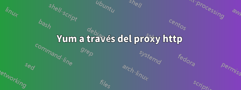 Yum a través del proxy http