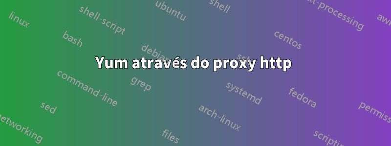 Yum através do proxy http