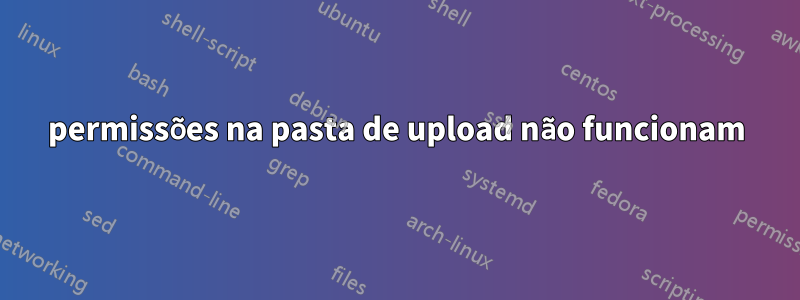 permissões na pasta de upload não funcionam