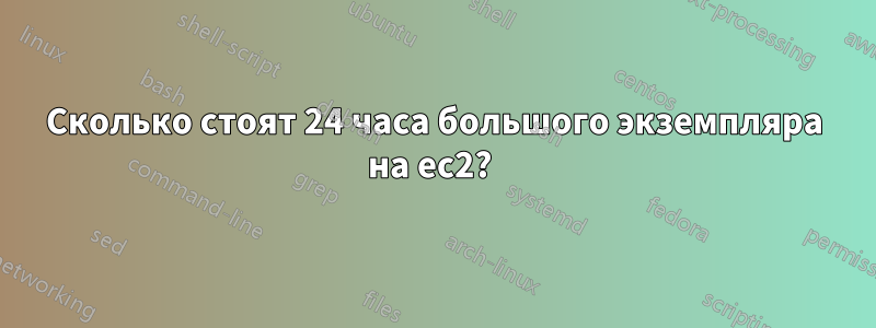 Сколько стоят 24 часа большого экземпляра на ec2? 