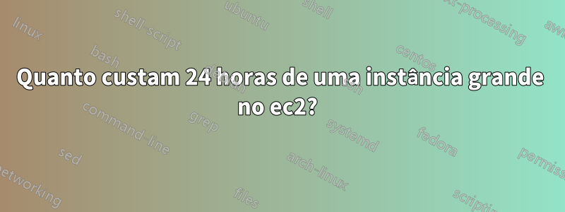 Quanto custam 24 horas de uma instância grande no ec2? 