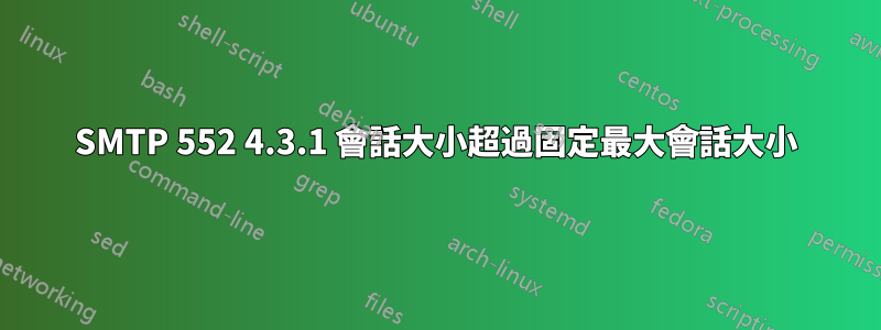 SMTP 552 4.3.1 會話大小超過固定最大會話大小