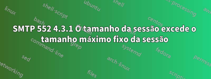 SMTP 552 4.3.1 O tamanho da sessão excede o tamanho máximo fixo da sessão