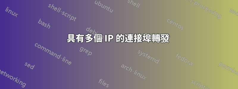 具有多個 IP 的連接埠轉發