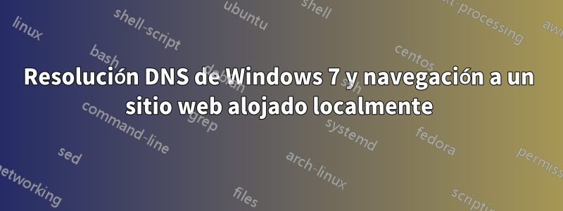 Resolución DNS de Windows 7 y navegación a un sitio web alojado localmente