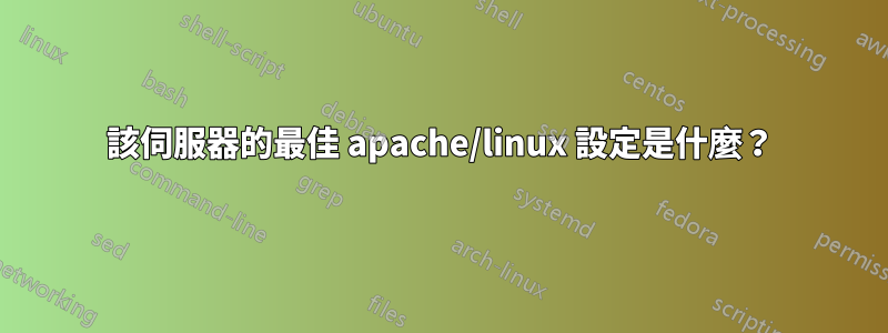 該伺服器的最佳 apache/linux 設定是什麼？