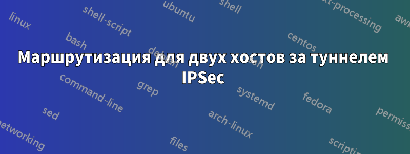 Маршрутизация для двух хостов за туннелем IPSec