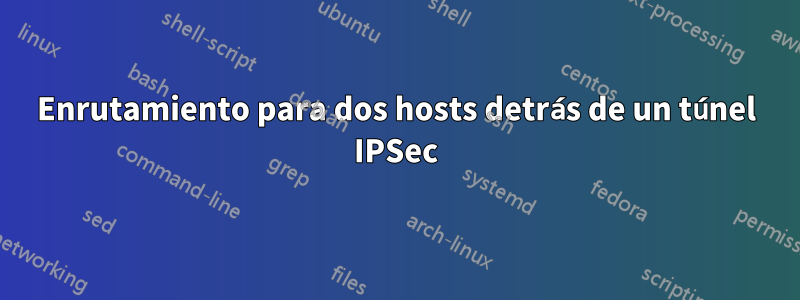 Enrutamiento para dos hosts detrás de un túnel IPSec