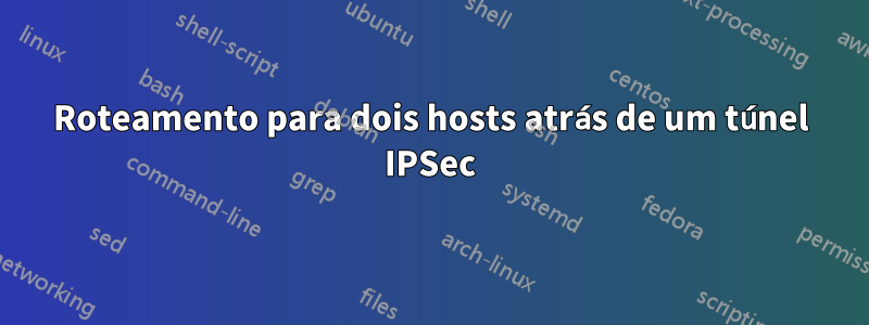 Roteamento para dois hosts atrás de um túnel IPSec