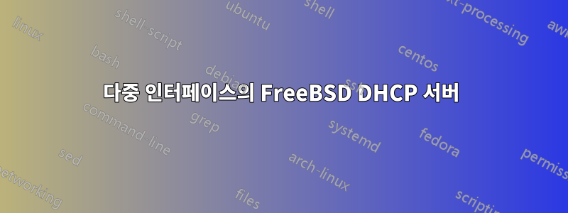 다중 인터페이스의 FreeBSD DHCP 서버