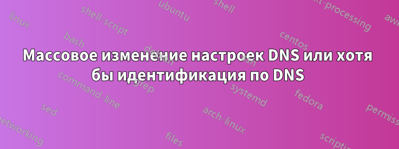 Массовое изменение настроек DNS или хотя бы идентификация по DNS