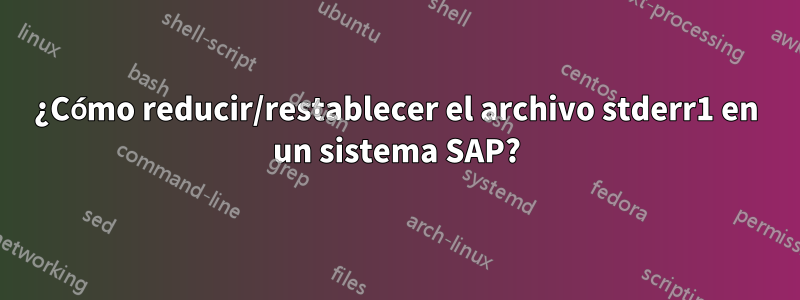 ¿Cómo reducir/restablecer el archivo stderr1 en un sistema SAP?