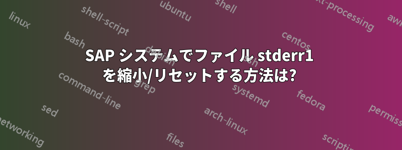 SAP システムでファイル stderr1 を縮小/リセットする方法は?