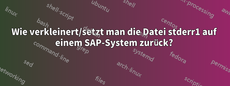 Wie verkleinert/setzt man die Datei stderr1 auf einem SAP-System zurück?