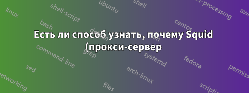 Есть ли способ узнать, почему Squid (прокси-сервер) определяет, почему ресурсы должны быть MISS?
