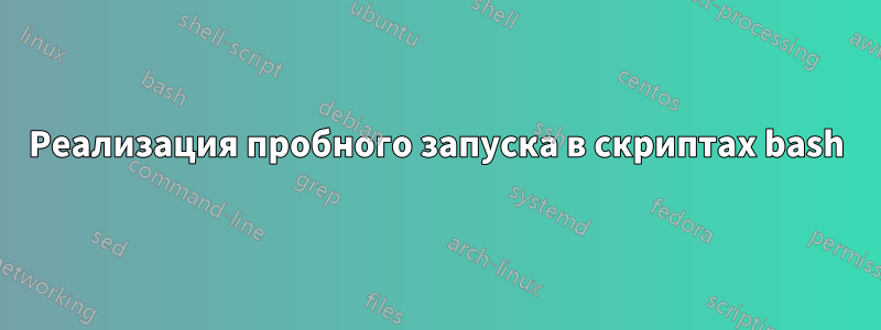 Реализация пробного запуска в скриптах bash