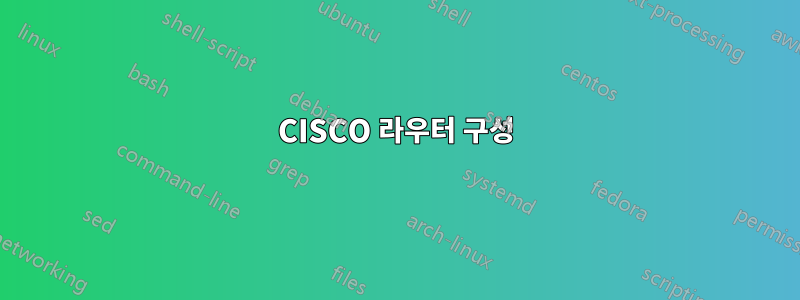 CISCO 라우터 구성