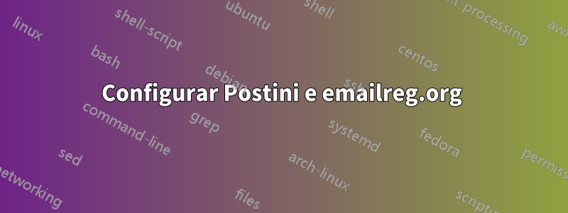 Configurar Postini e emailreg.org