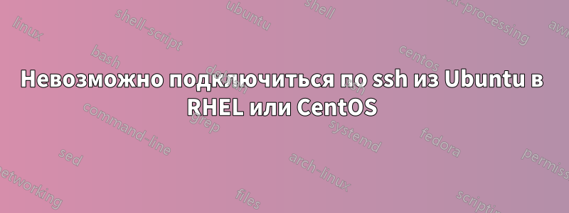 Невозможно подключиться по ssh из Ubuntu в RHEL или CentOS