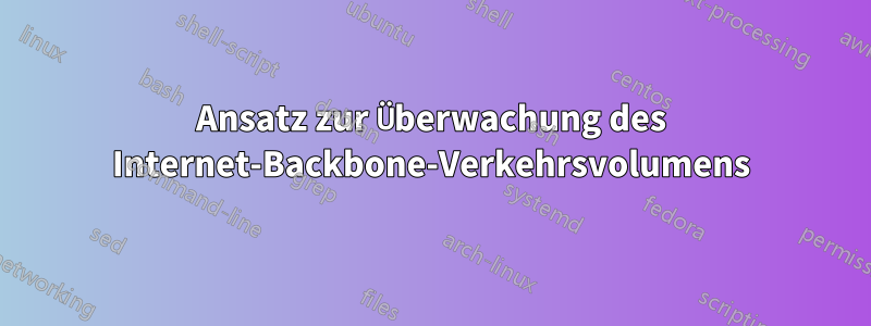 Ansatz zur Überwachung des Internet-Backbone-Verkehrsvolumens